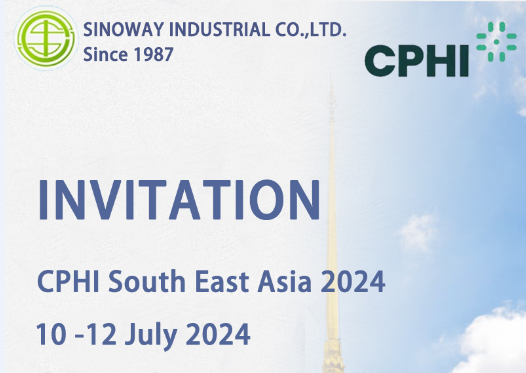 Nós Sinoway Industrial co., Ltd. participará do CPhI South East Asia 2024 de 10 a 12 de julho